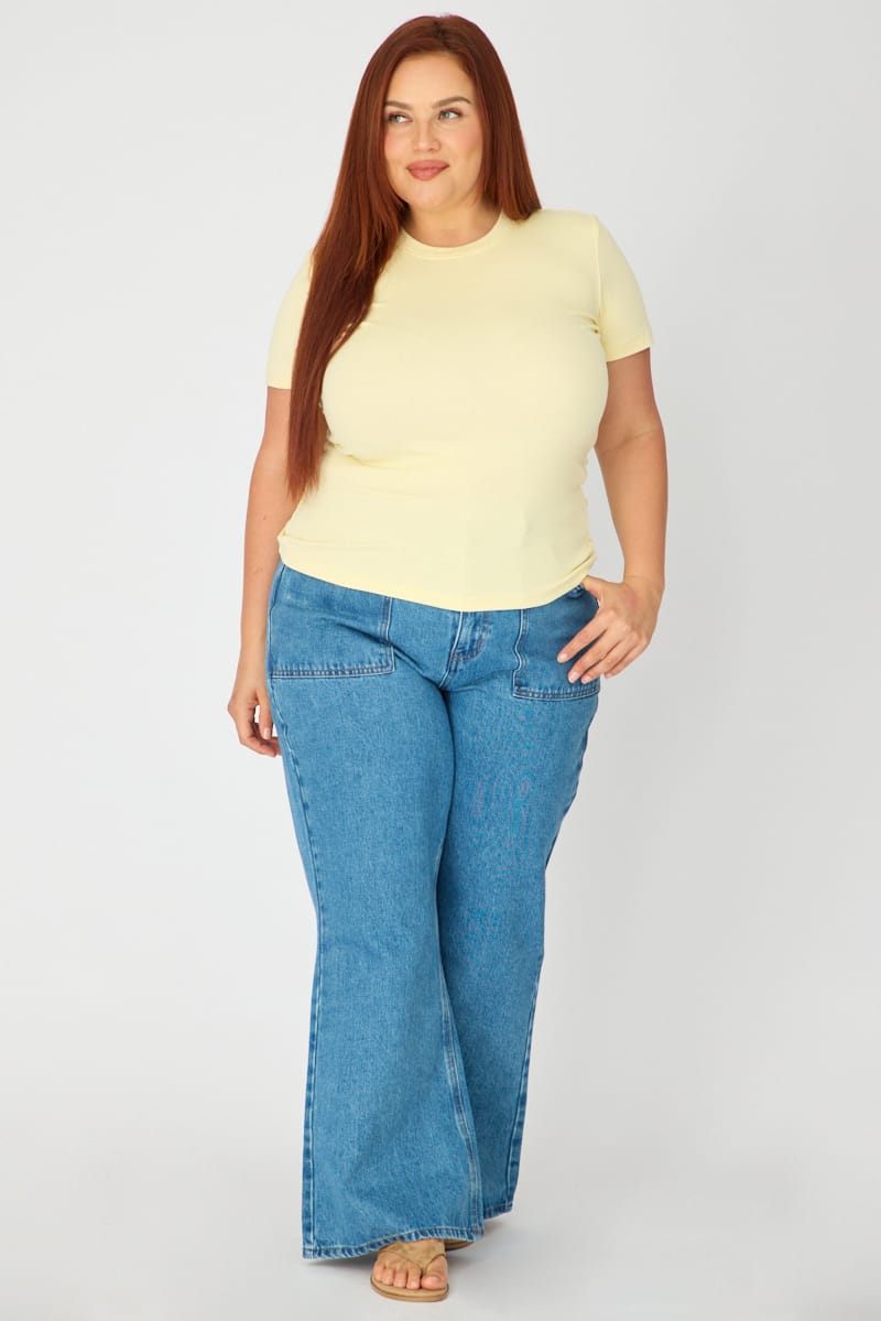 Yellow T-shirt Short Sleeve Cotton for YouandAll Fashion