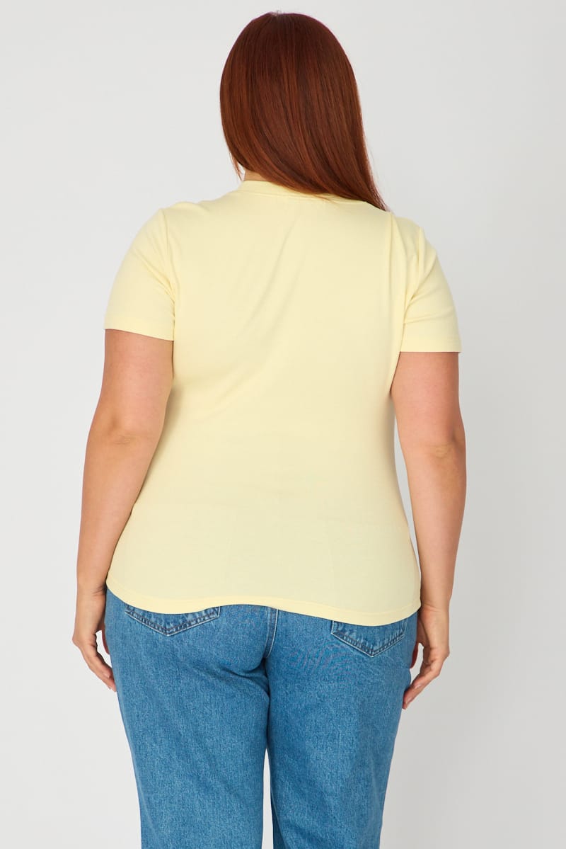 Yellow T-shirt Short Sleeve Cotton for YouandAll Fashion