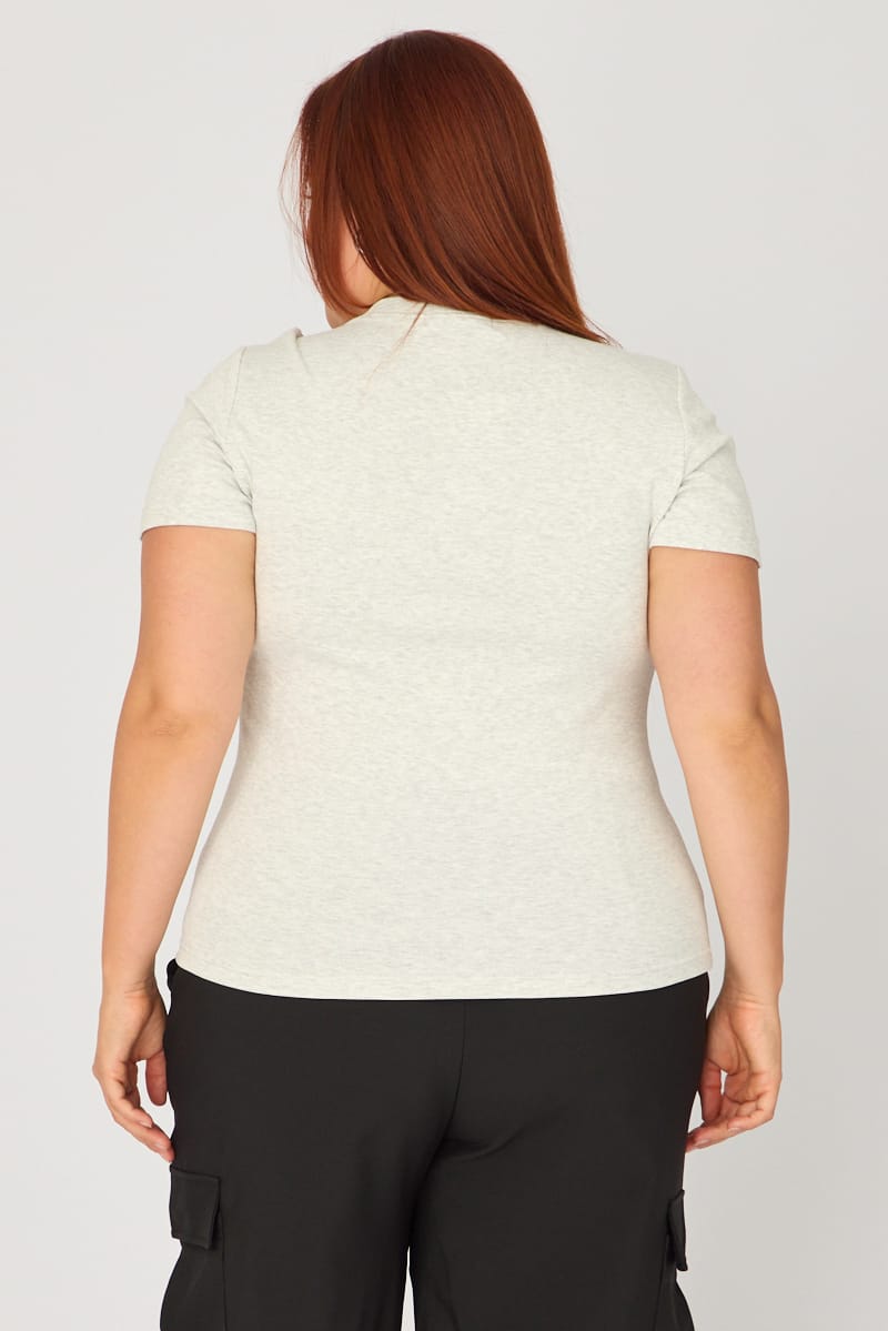 Grey T-shirt Short Sleeve Cotton for YouandAll Fashion