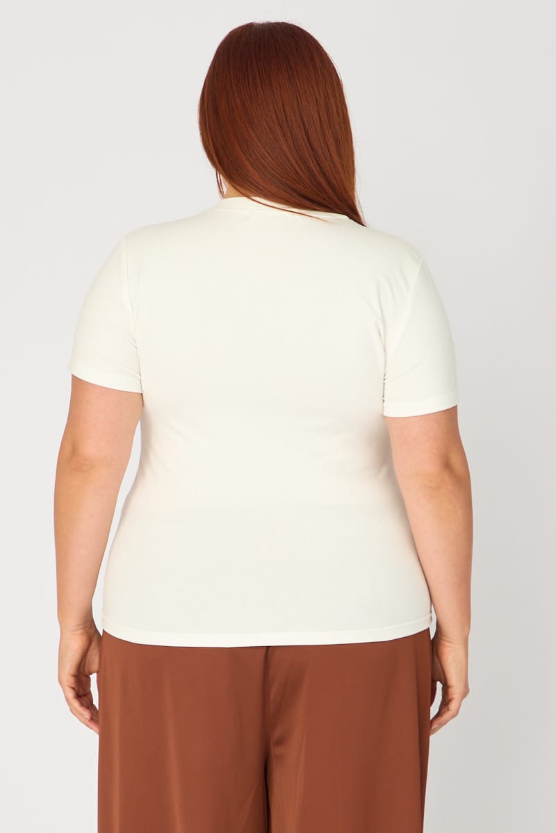 White T-shirt Short Sleeve Cotton for YouandAll Fashion