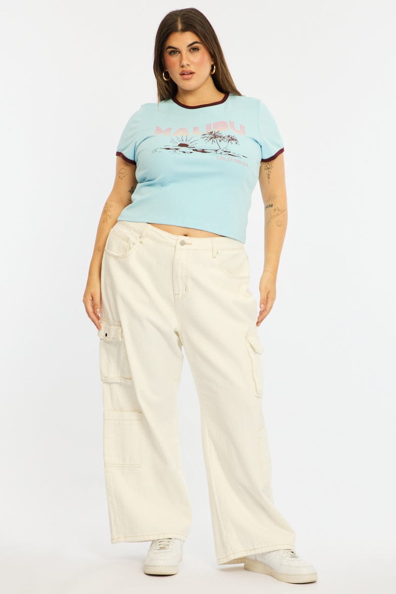 Blue Baby Tee Short Sleeve for YouandAll Fashion