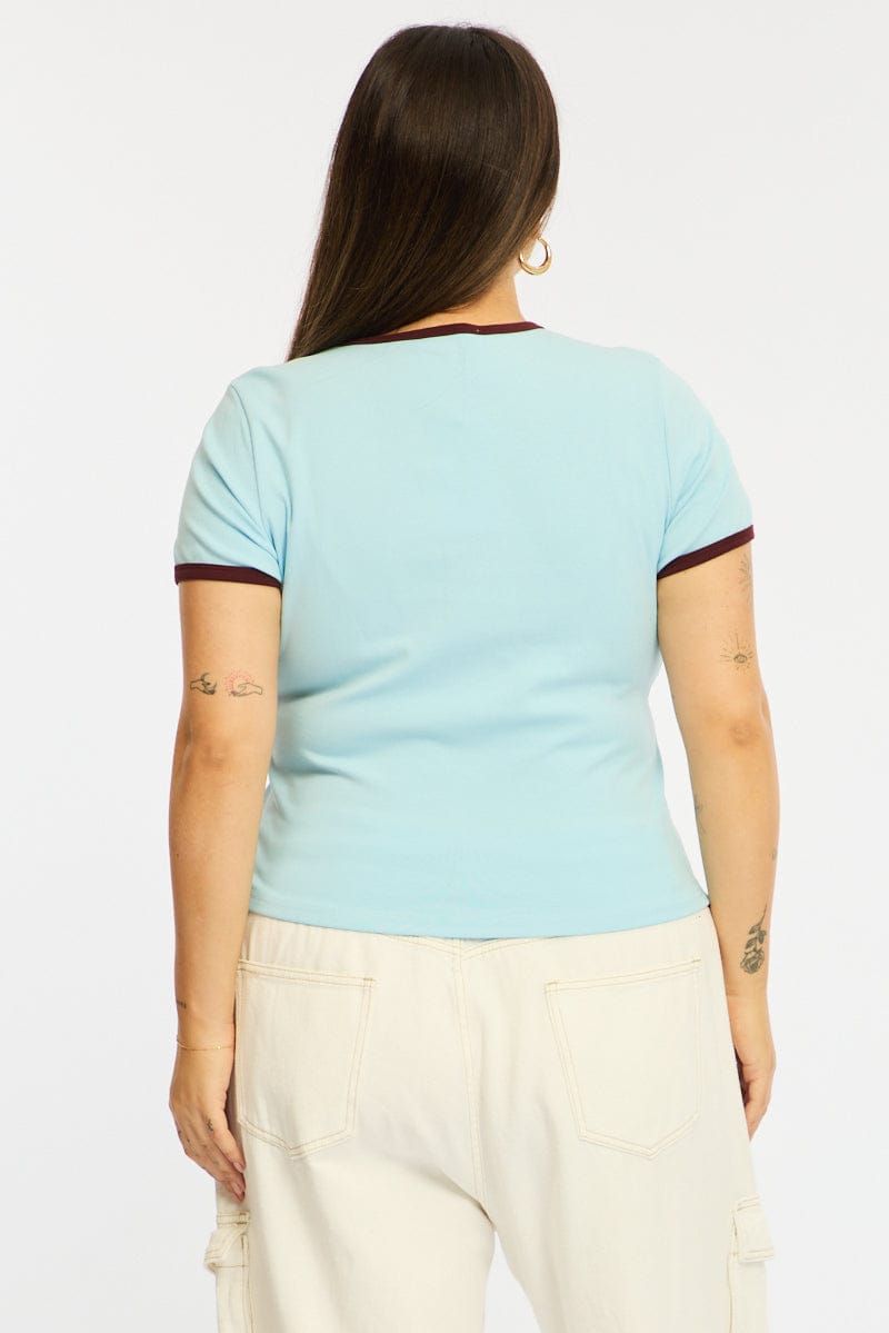Blue Baby Tee Short Sleeve for YouandAll Fashion
