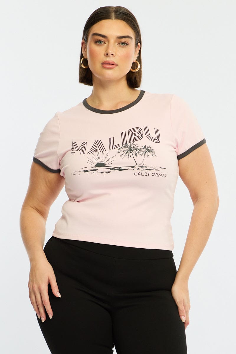 Pink Baby Tee Short Sleeve for YouandAll Fashion