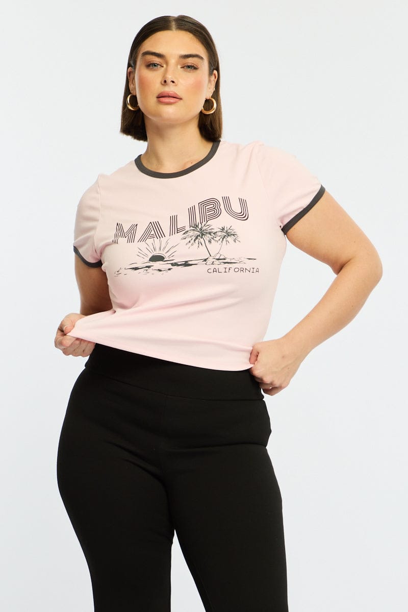 Pink Baby Tee Short Sleeve for YouandAll Fashion