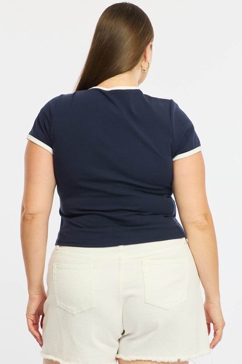 Blue Milano Baby Tee Short Sleeve for YouandAll Fashion