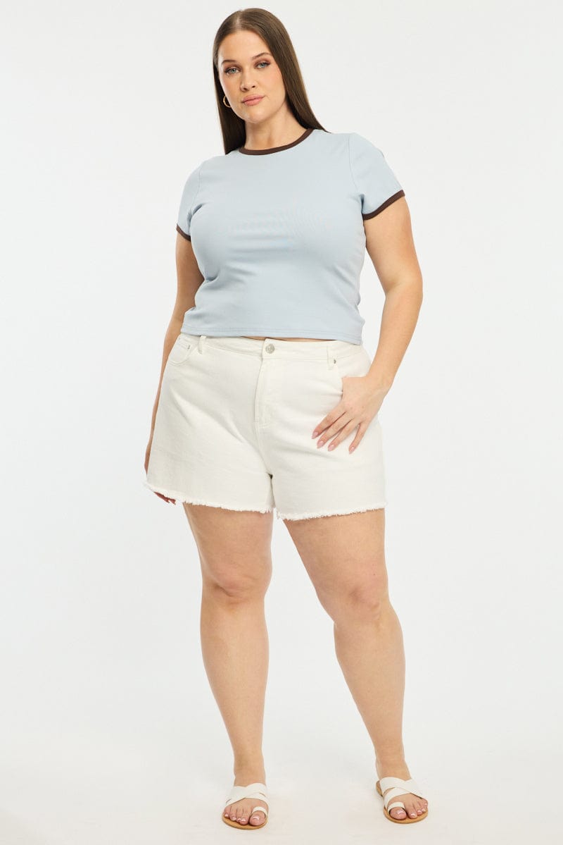 Blue Ringer Tee Short Sleeve for YouandAll Fashion