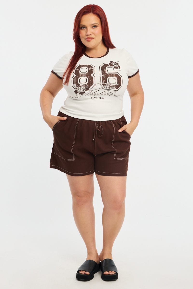 White Ringer Tee Short Sleeve for YouandAll Fashion