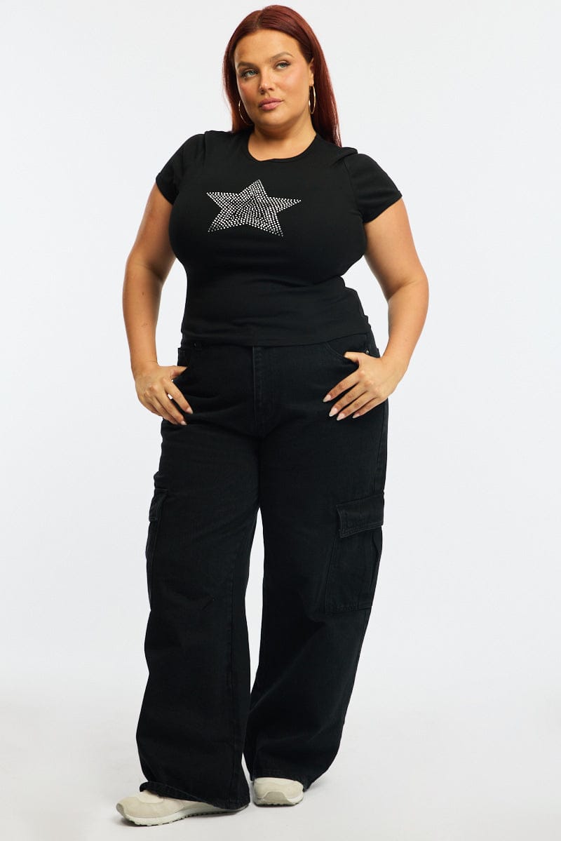 Black Star Baby Tee for YouandAll Fashion