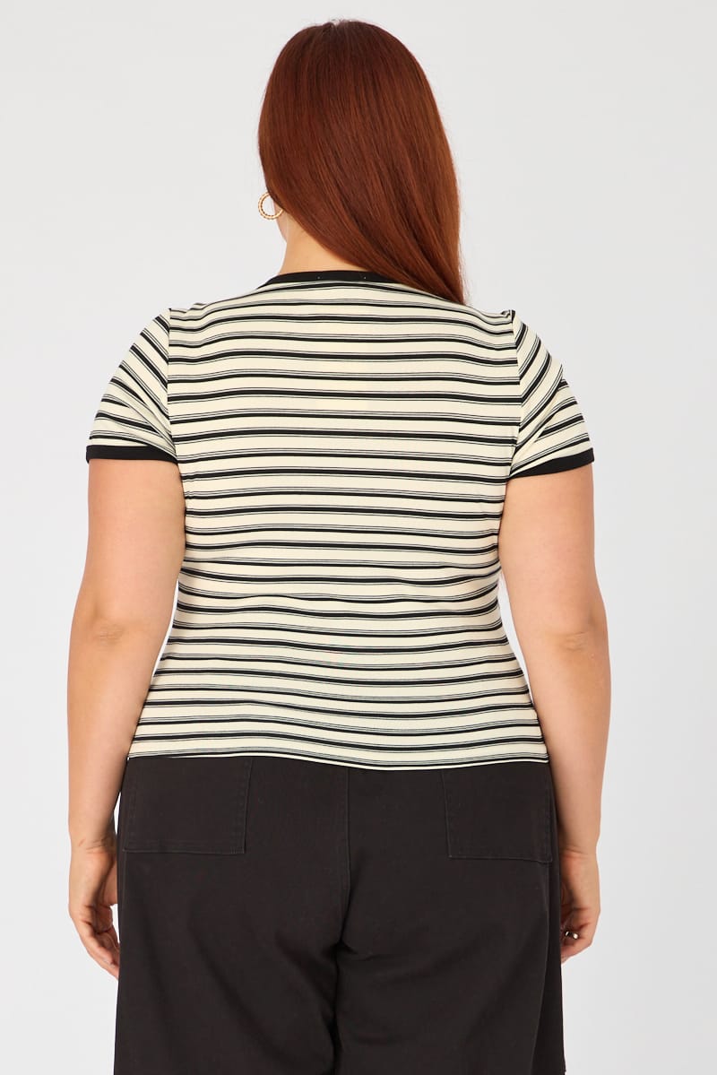 Black Stripe Baby Tee Short Sleeve for YouandAll Fashion