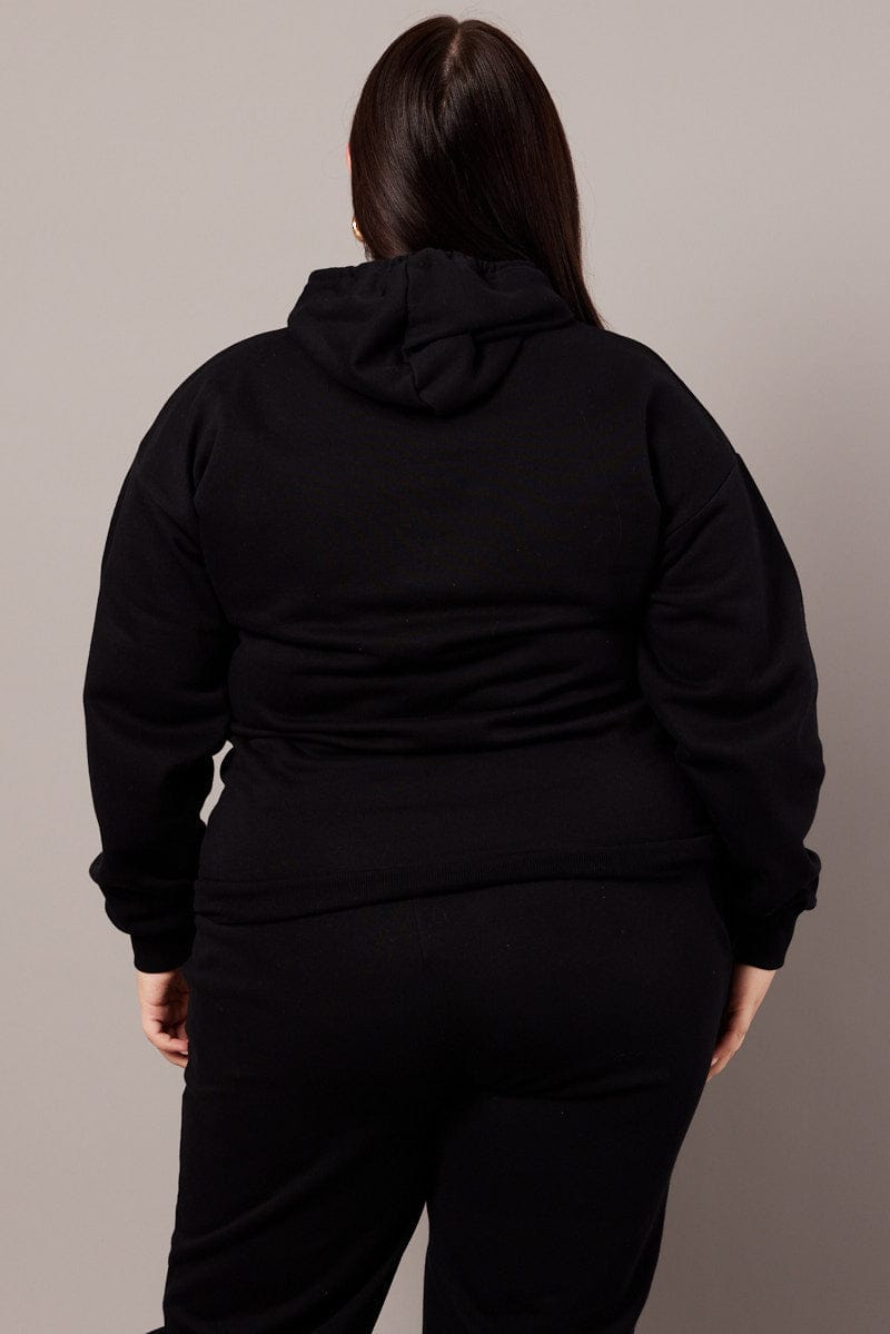 Black Hoodie Sweatshirt Long Sleeve Oversized for YouandAll Fashion