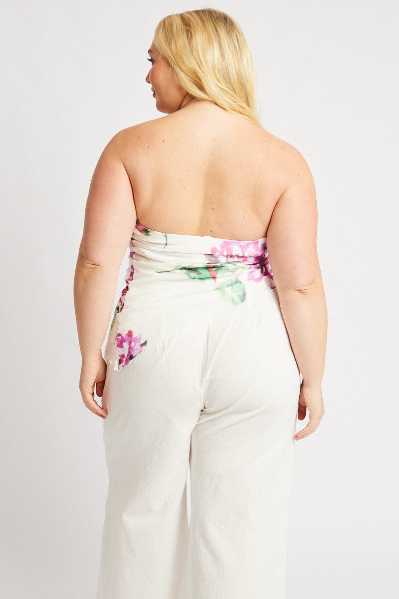 White Floral Bandeau for YouandAll Fashion