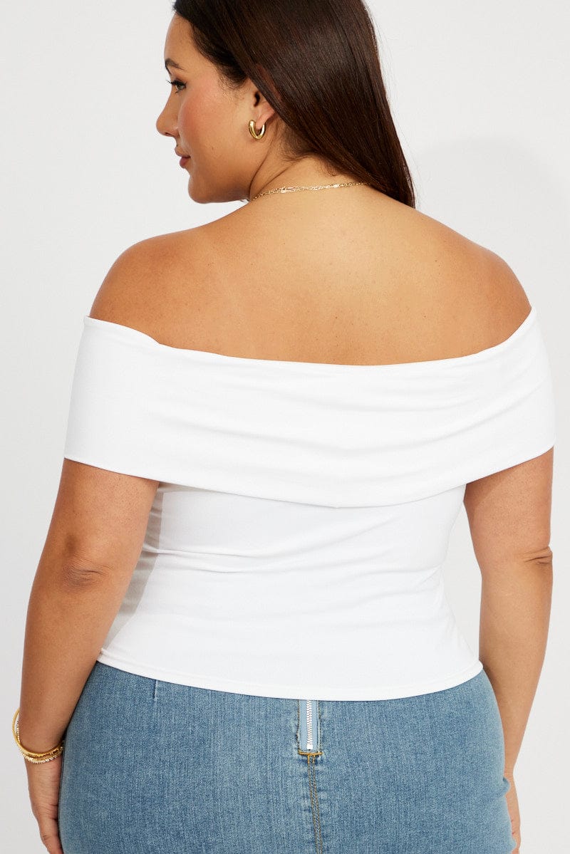 White Top Off The Shoulder for YouandAll Fashion