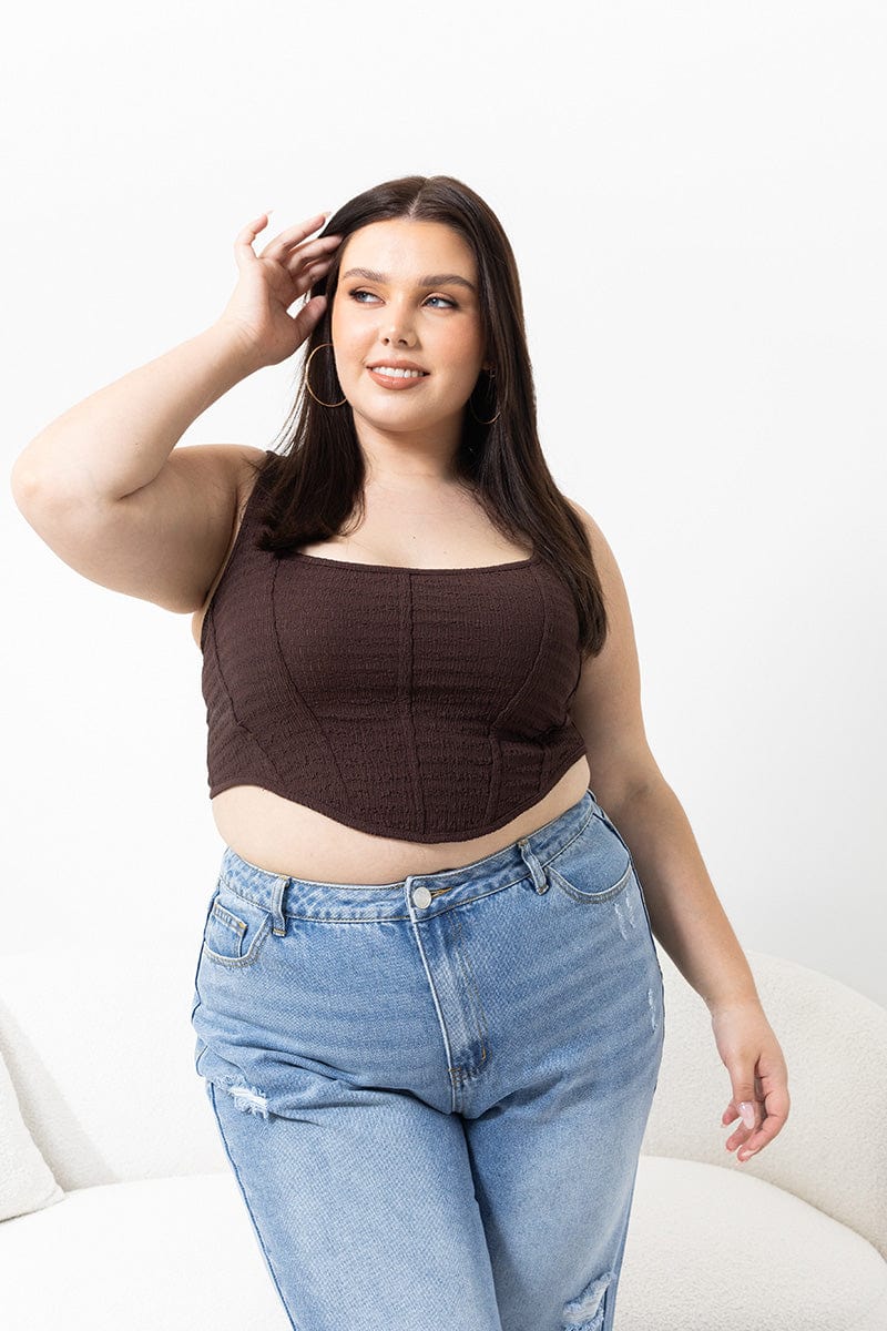 Brown Corset Top for YouandAll Fashion