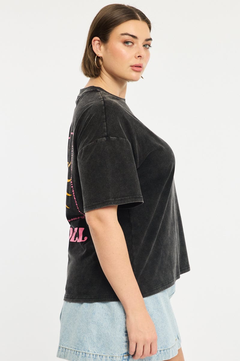 Black Le Soleil Graphic Tee for YouandAll Fashion