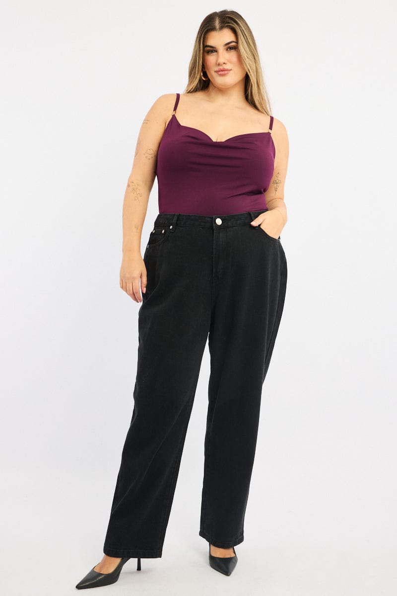 Red Cowl Neck Bodysuit for YouandAll Fashion