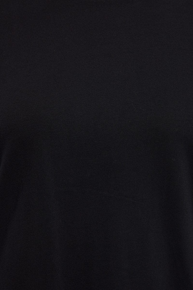 Black Relaxed Tee Short Sleeve for YouandAll Fashion