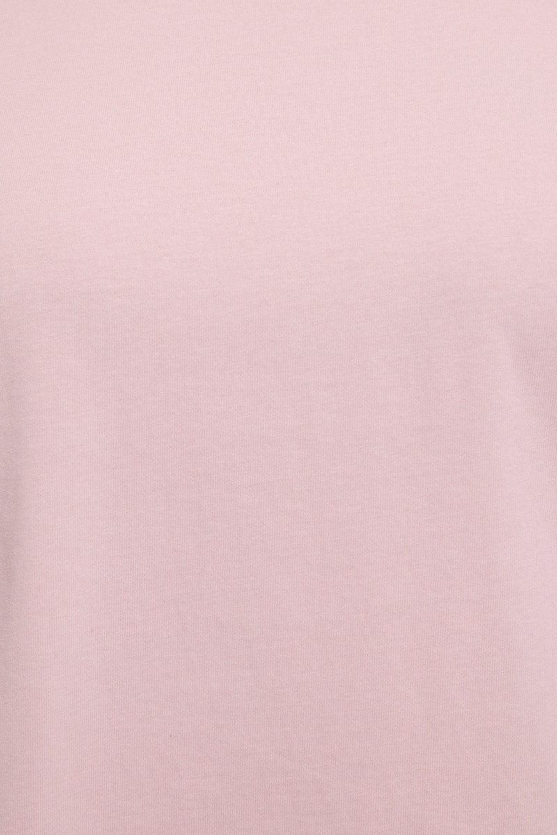 Pink Relaxed Tee Short Sleeve for YouandAll Fashion