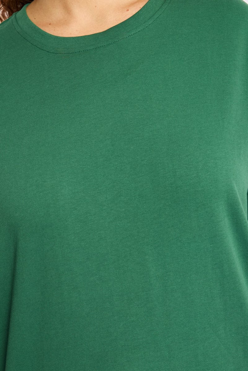Green Relaxed T-shirt Short Sleeve for YouandAll Fashion