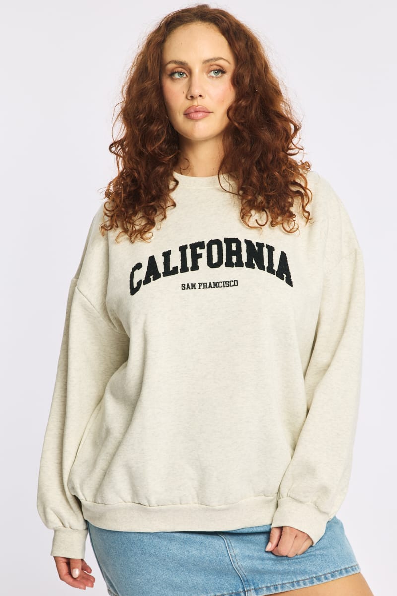 Grey Sweat Top Long Sleeve for YouandAll Fashion
