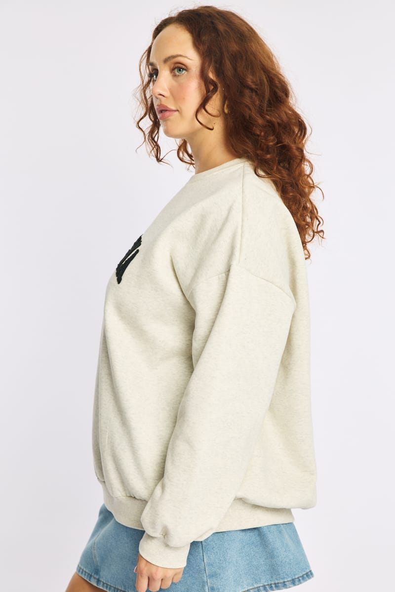 Grey Sweat Top Long Sleeve for YouandAll Fashion