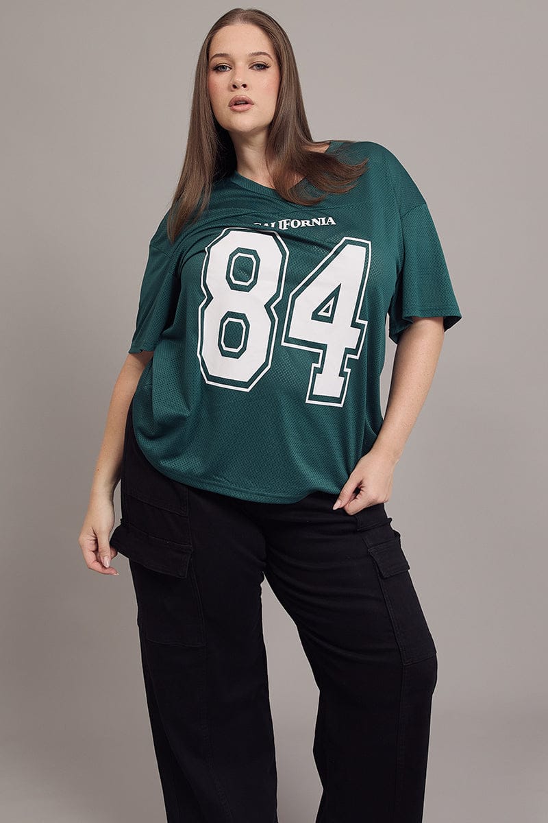 Green Sports Tee Short Sleeve for YouandAll Fashion