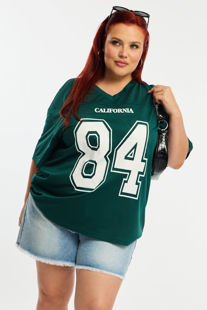 Green Sports Tee Short Sleeve for YouandAll Fashion