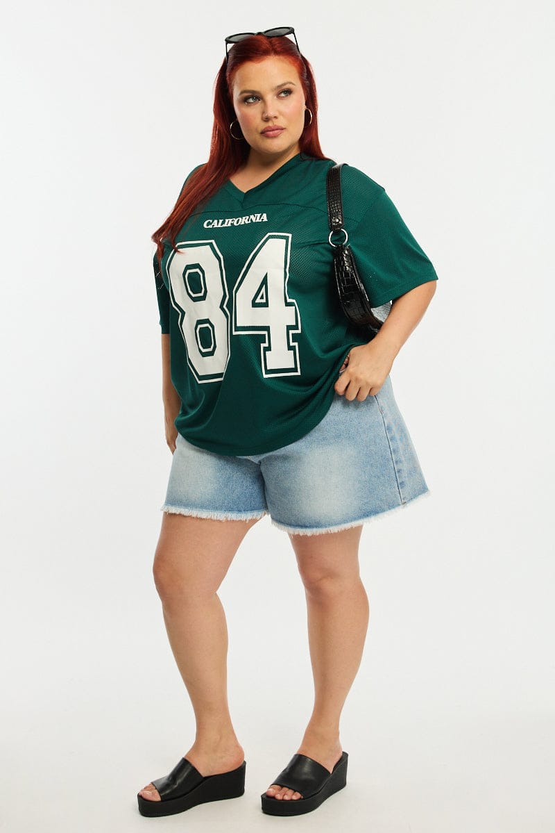 Green Sports Tee Short Sleeve for YouandAll Fashion