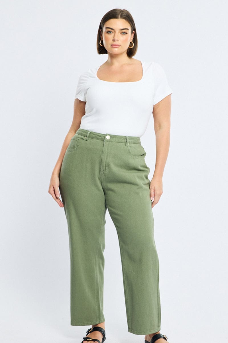 White Square Neck Top Short Sleeve Double Layered for YouandAll Fashion