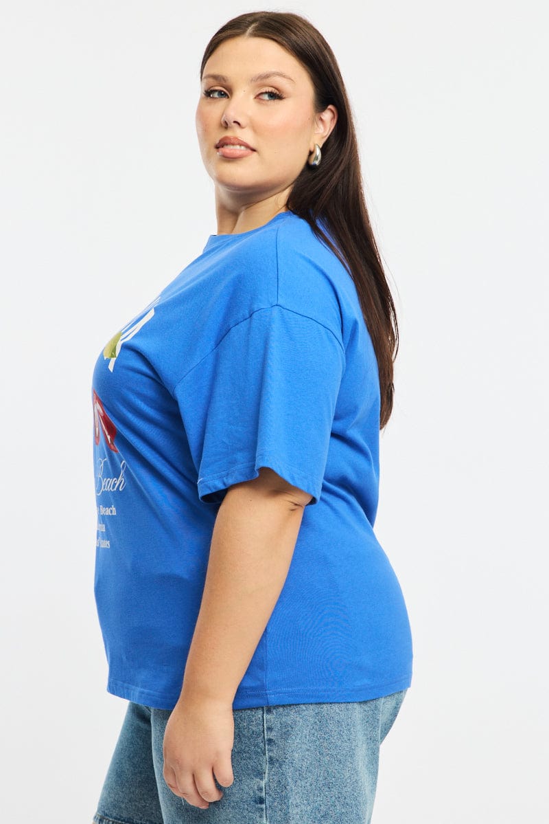 Blue Cherry Tee Short Sleeve for YouandAll Fashion