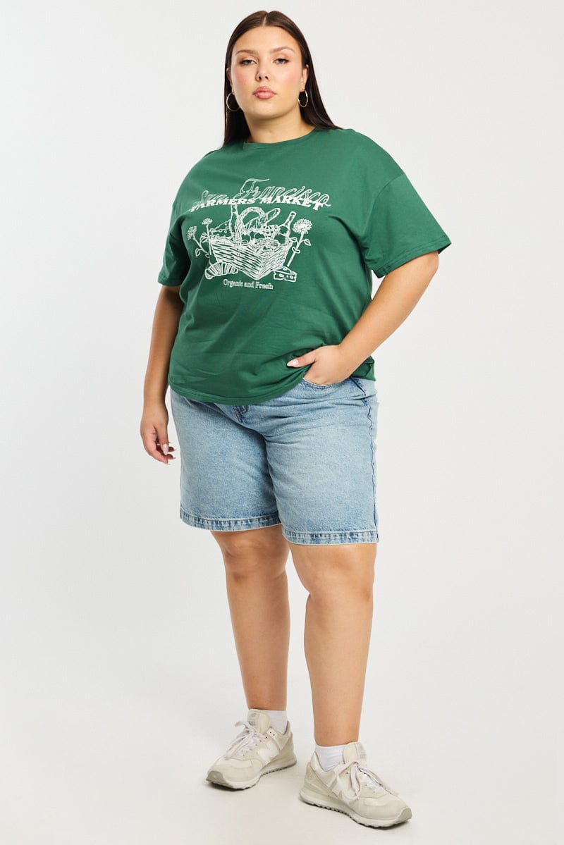 Green Farmers Market Tee Short Sleeve for YouandAll Fashion