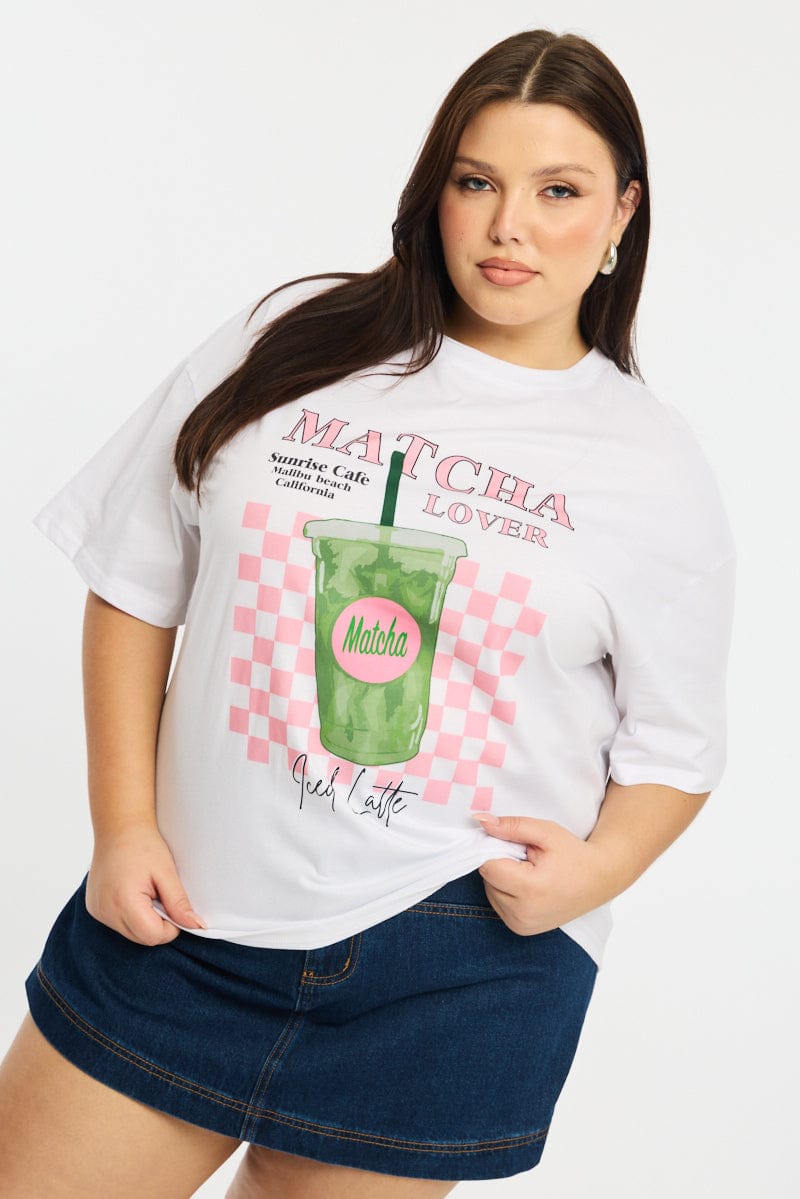 White Matcha Tee Short Sleeve for YouandAll Fashion
