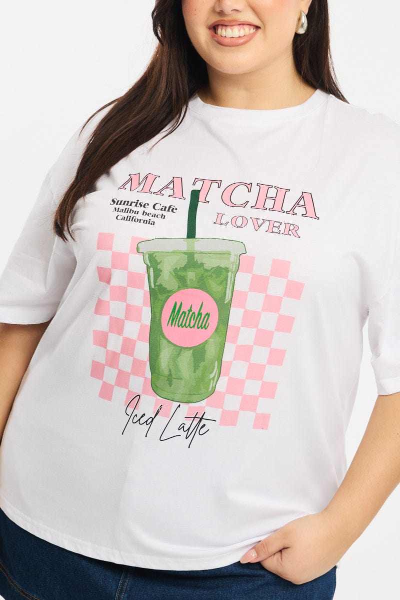 White Matcha Tee Short Sleeve for YouandAll Fashion