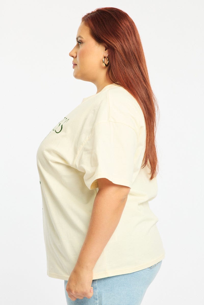 White Graphic Tee Short Sleeve for YouandAll Fashion