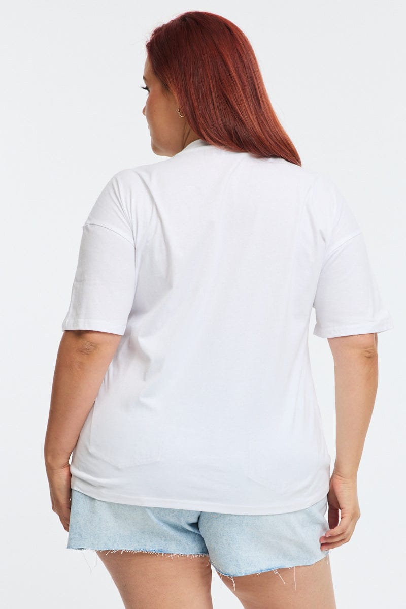 White Graphic Tee Short Sleeve Sicilia for YouandAll Fashion