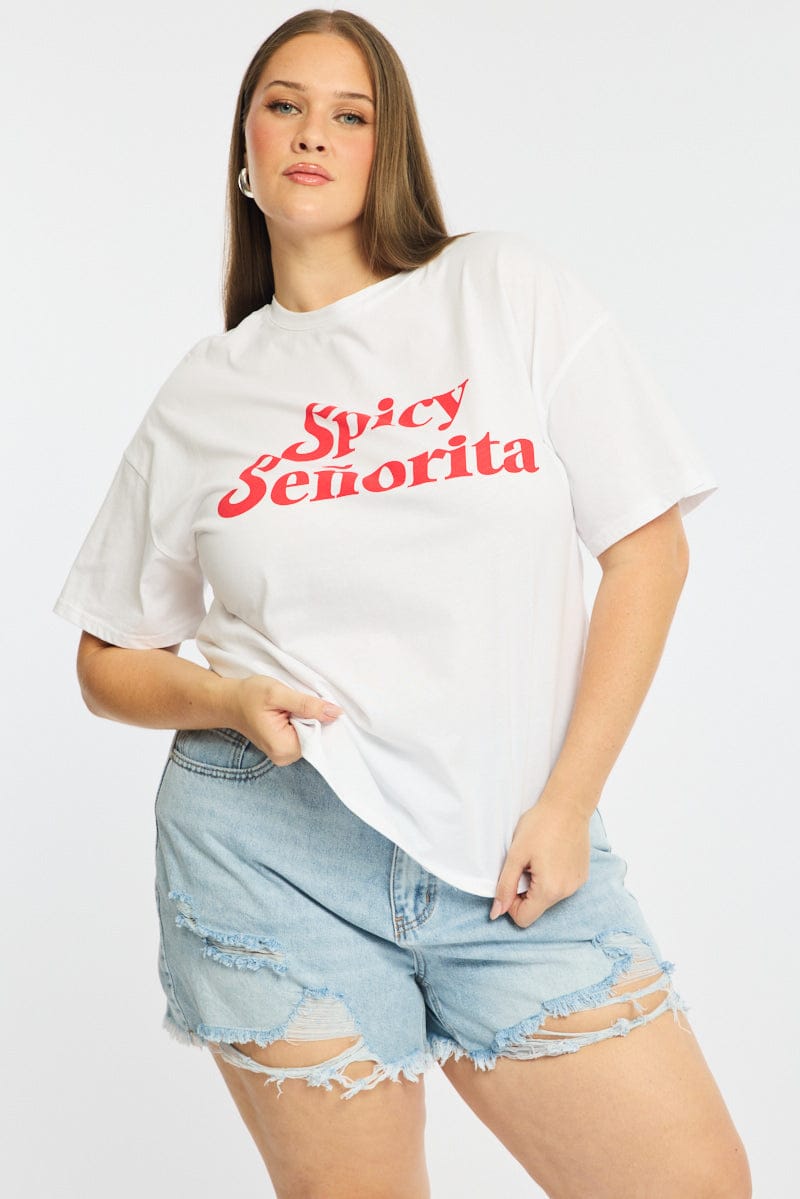 White Spicy Senorita Tee for YouandAll Fashion