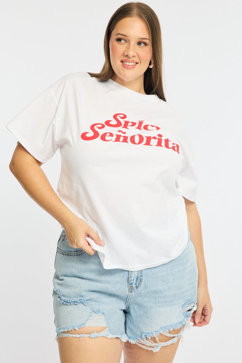 White Spicy Senorita Tee for YouandAll Fashion