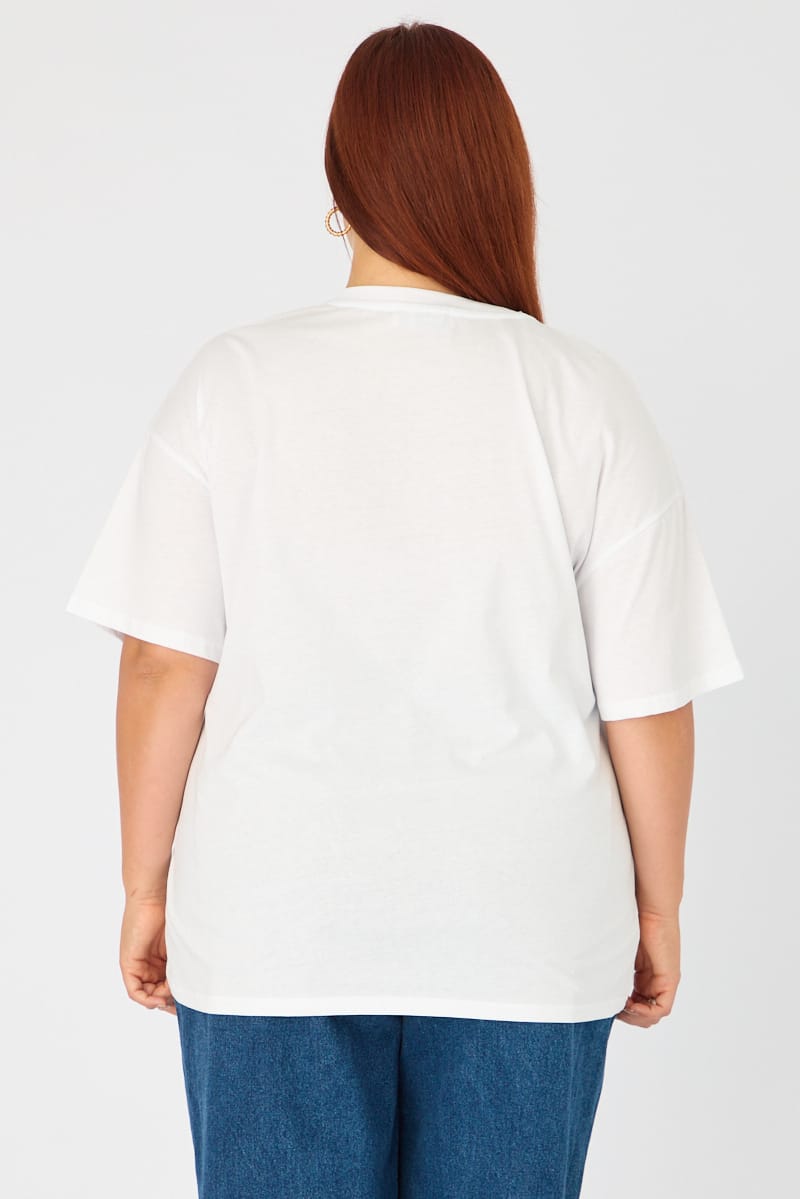 White T-shirt Short Sleeve Graphic for YouandAll Fashion