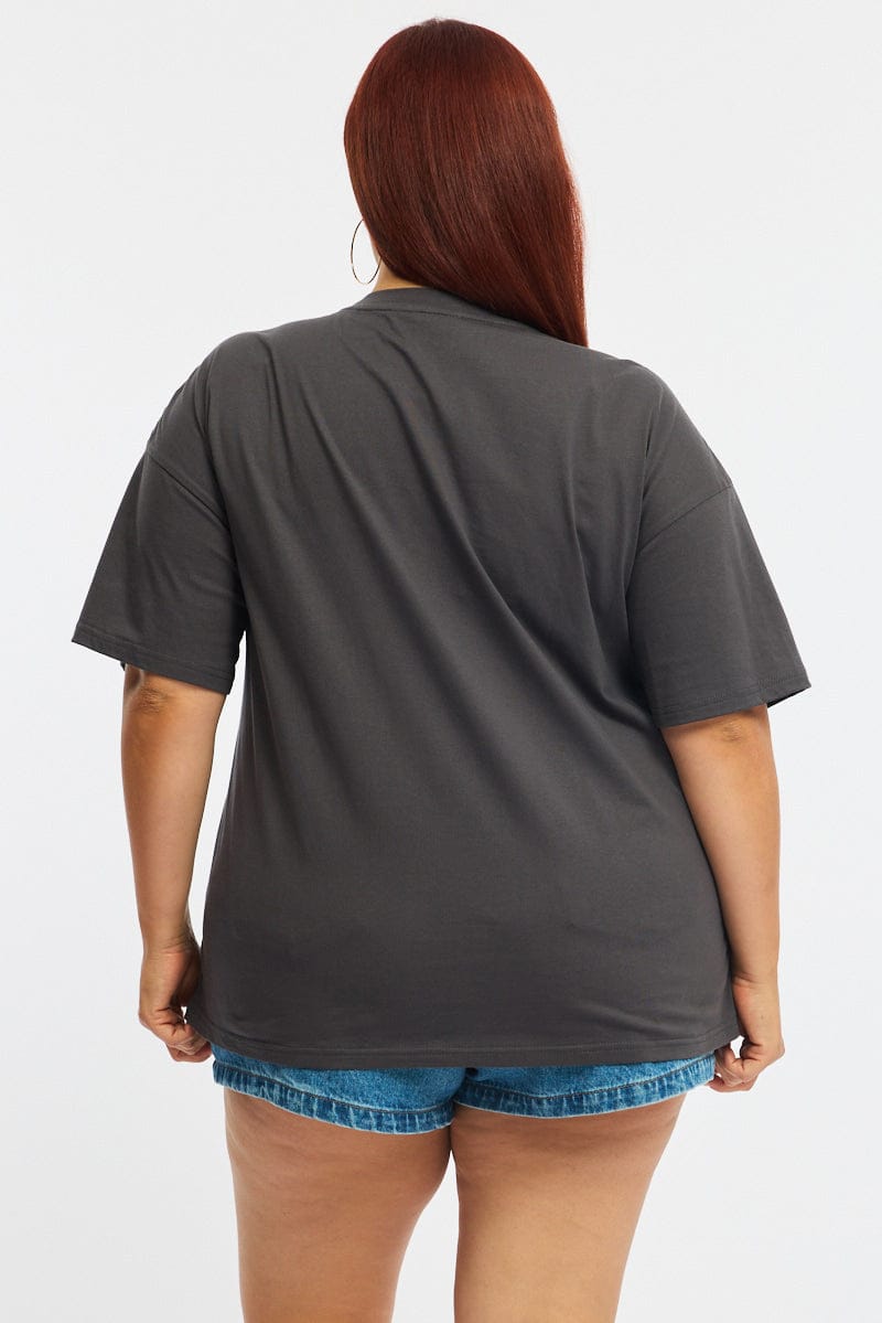 Grey Le Soleil Graphic Tee for YouandAll Fashion