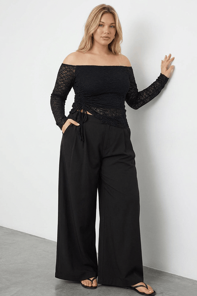 Black Lace Top Long Sleeve | You & All