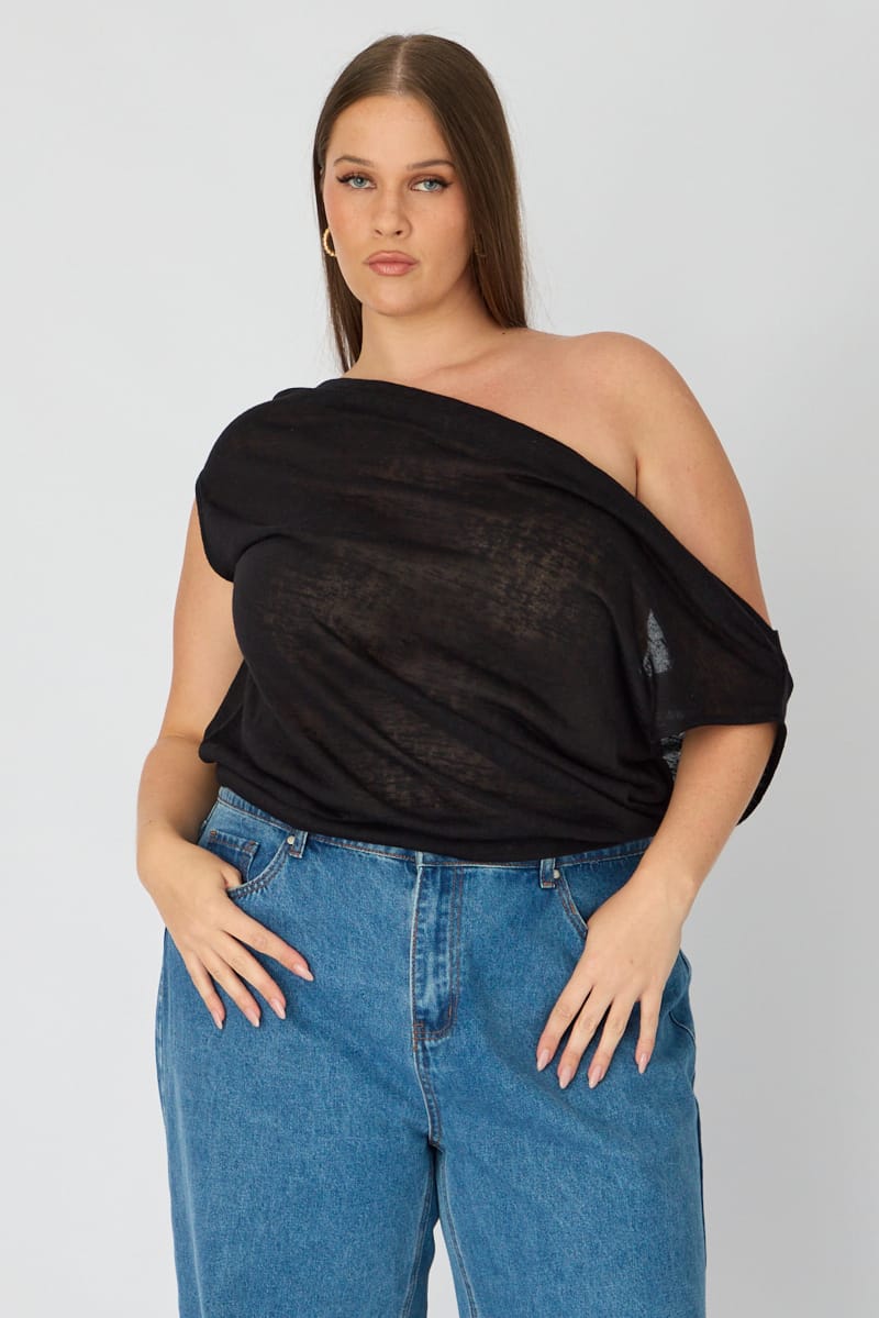 Black Off Shoulder Top Sleeveless for YouandAll Fashion