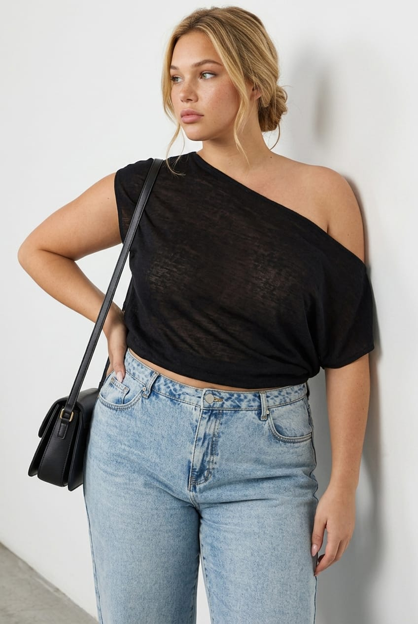 Black Off Shoulder Top Sleeveless for YouandAll Fashion