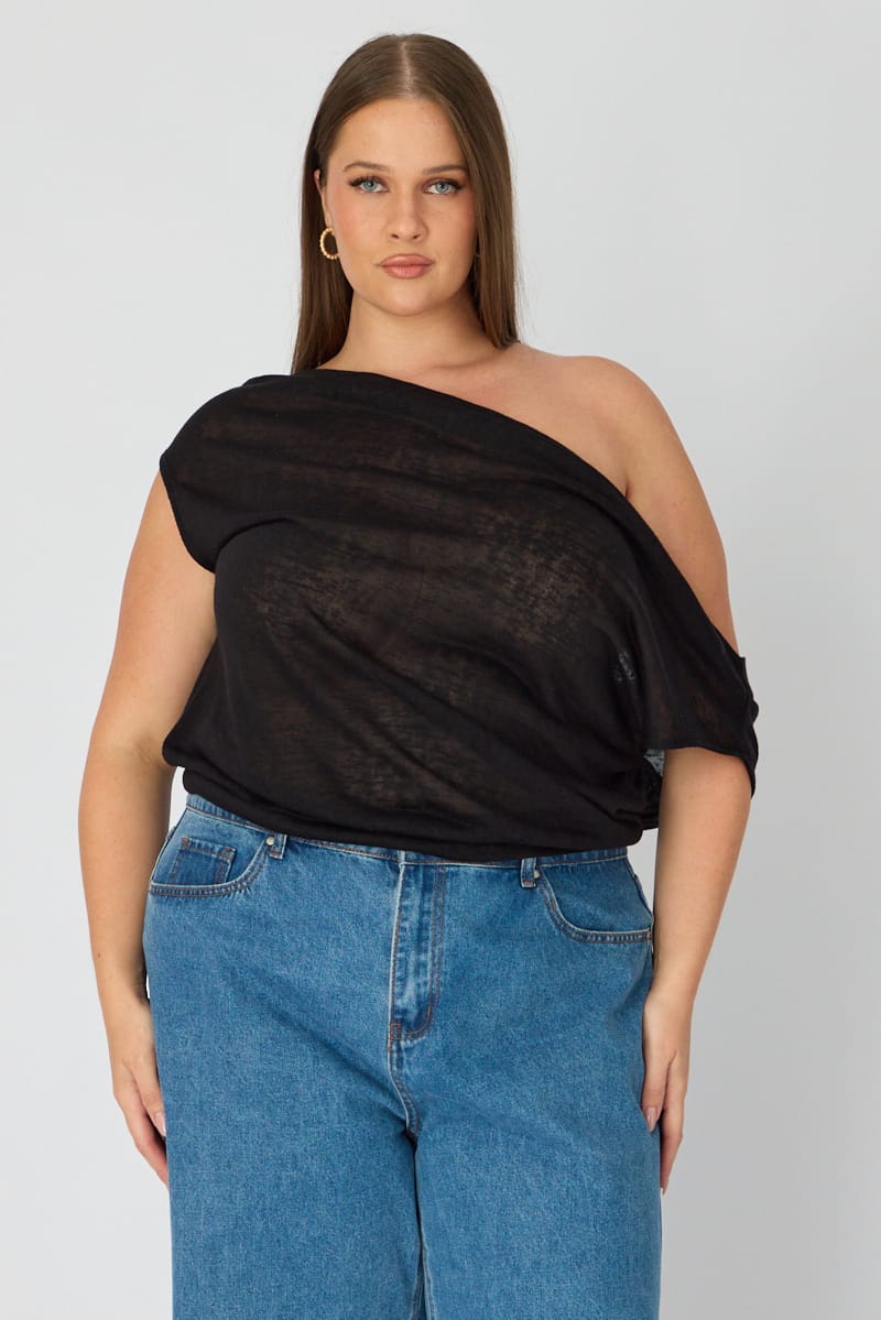 Black Off Shoulder Top Sleeveless for YouandAll Fashion