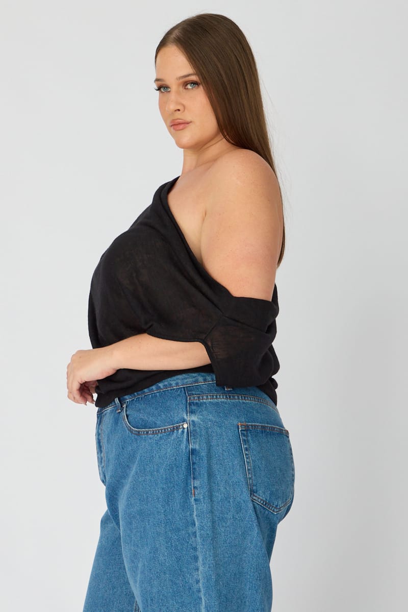 Black Off Shoulder Top Sleeveless for YouandAll Fashion