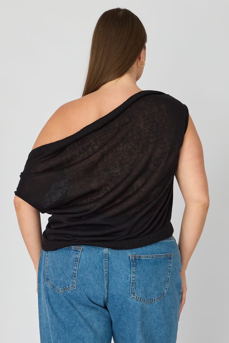 Black Off Shoulder Top Sleeveless for YouandAll Fashion