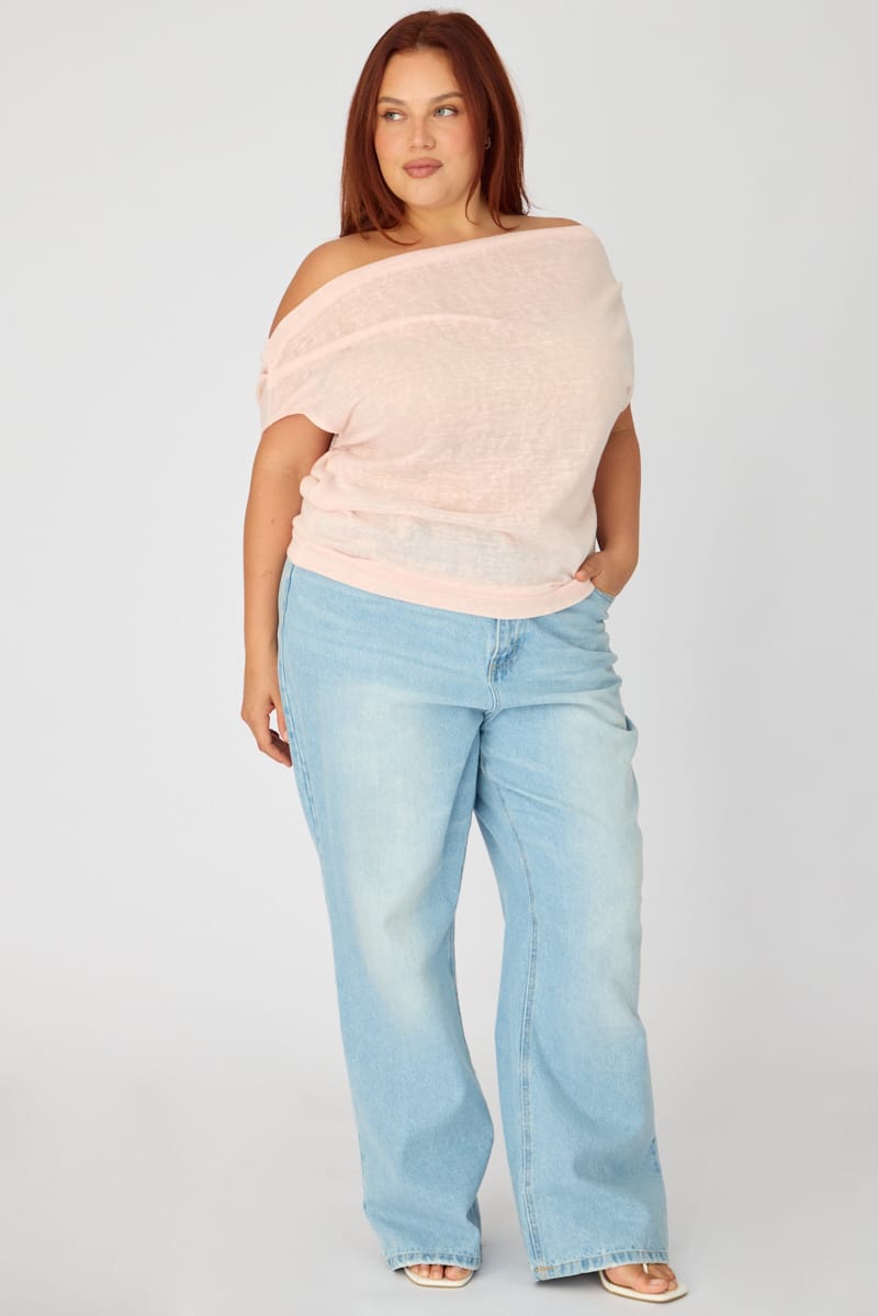 Pink Off Shoulder Top Sleeveless for YouandAll Fashion
