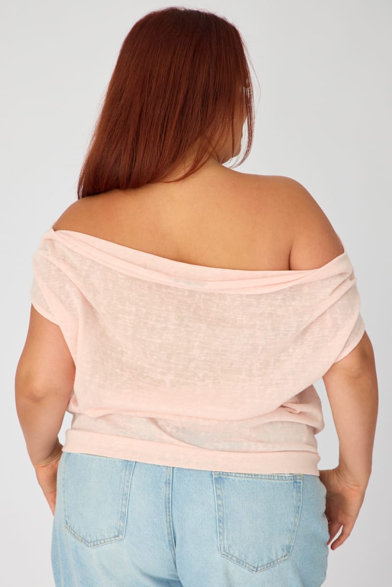 Pink Off Shoulder Top Sleeveless for YouandAll Fashion