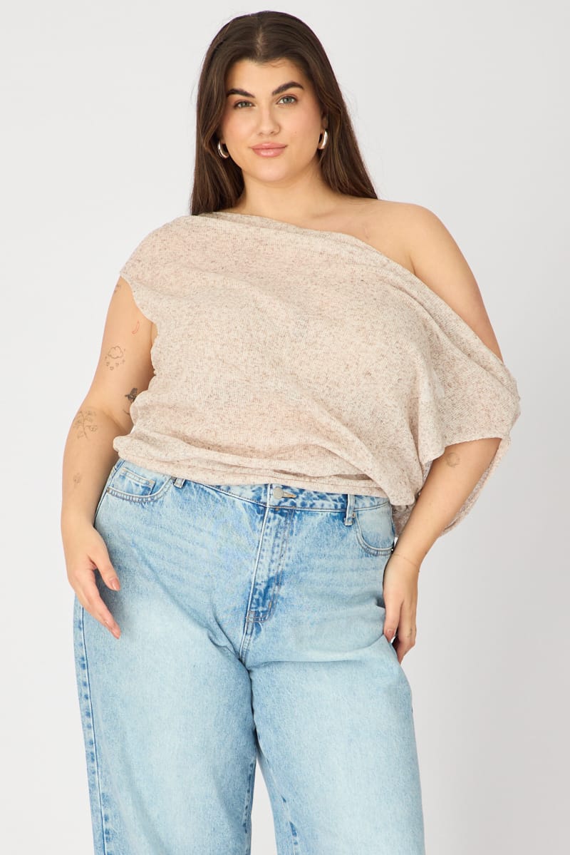 Beige Off Shoulder Top for YouandAll Fashion