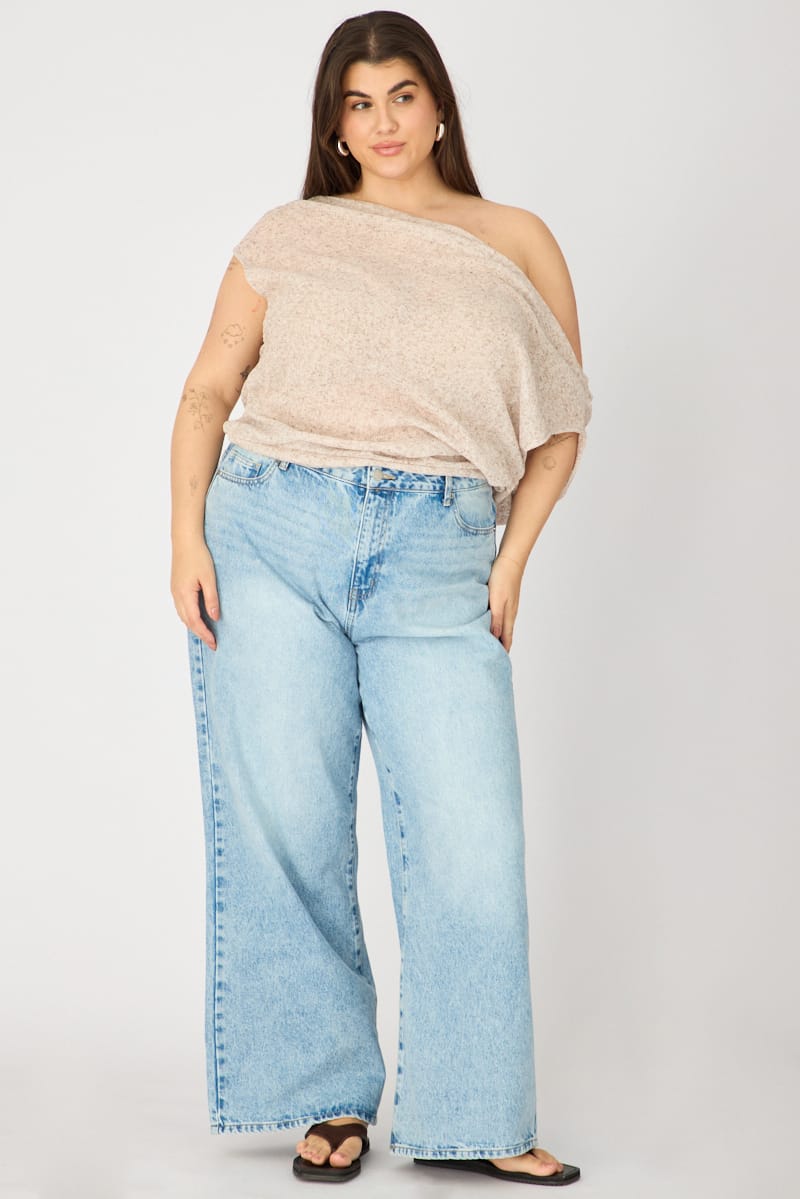 Beige Off Shoulder Top for YouandAll Fashion
