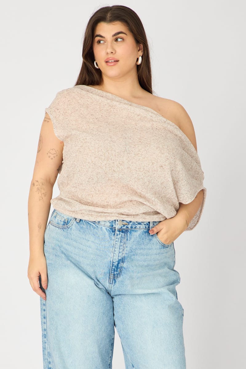 Beige Off Shoulder Top for YouandAll Fashion