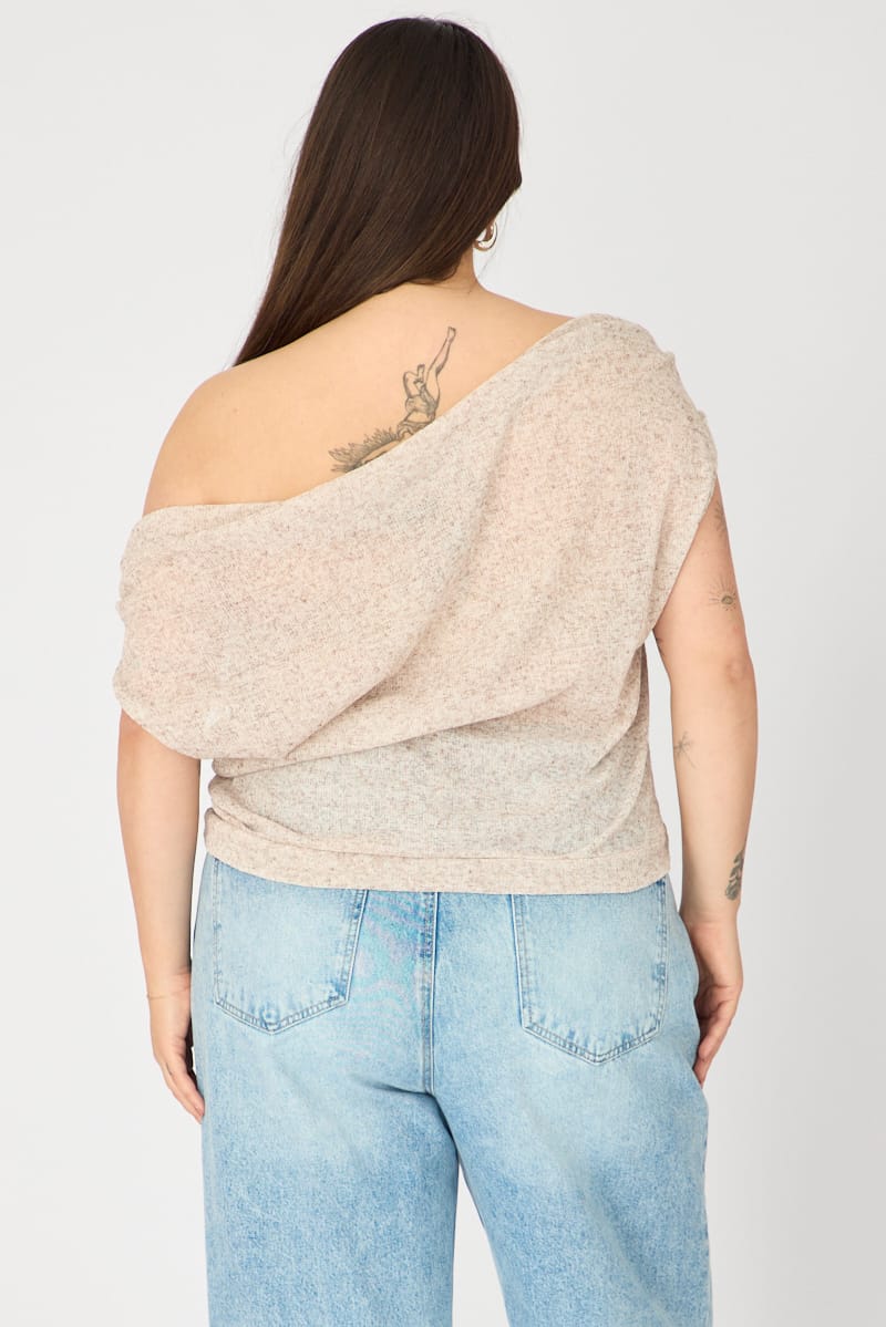Beige Off Shoulder Top for YouandAll Fashion
